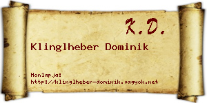 Klinglheber Dominik névjegykártya