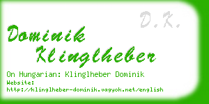 dominik klinglheber business card